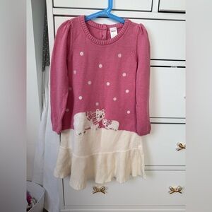 Gymboree Pink winter/holiday sweater dress